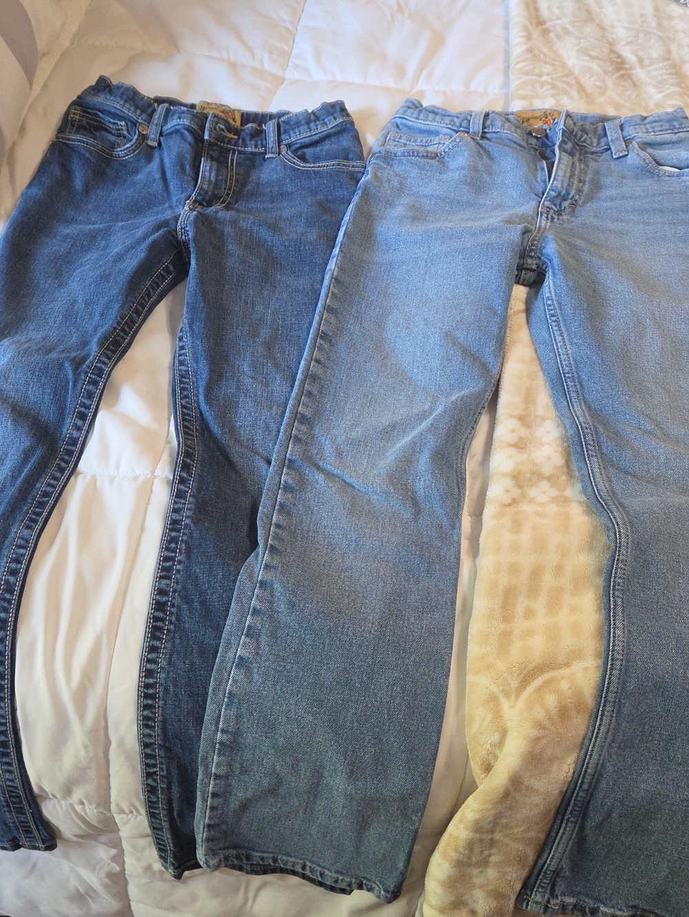Wrangler Boys Jeans - Dark Blue & Light Blue Washes